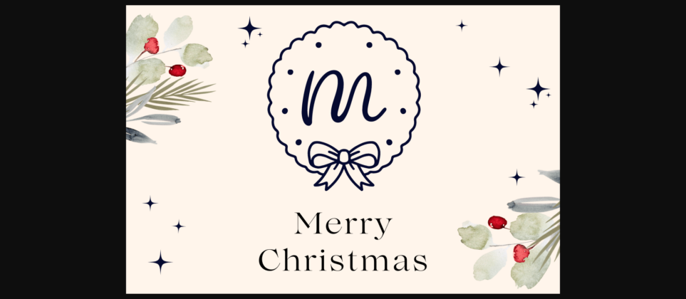 Bellchime Christmas Monogram Font Poster 2