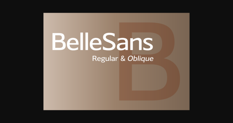 Belle Sans Regular and Oblique Font Poster 3