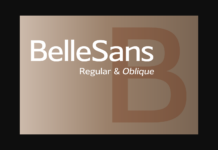 Belle Sans Regular and Oblique Font Poster 1