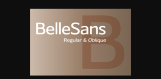 Belle Sans Regular and Oblique Font Poster 1