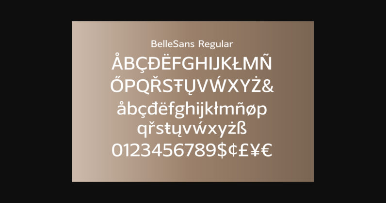 Belle Sans Regular and Oblique Font Poster 4
