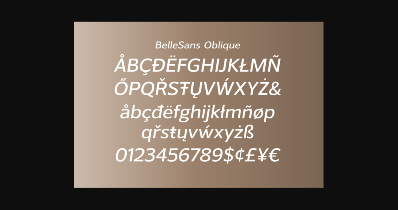 Belle Sans Regular and Oblique Font Poster 5