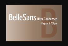BelleSans Ultra Condensed Regular and Oblique Font Poster 1