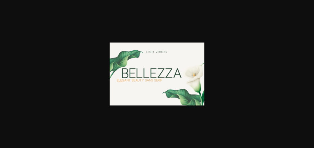 Bellezza Light Font Poster 3
