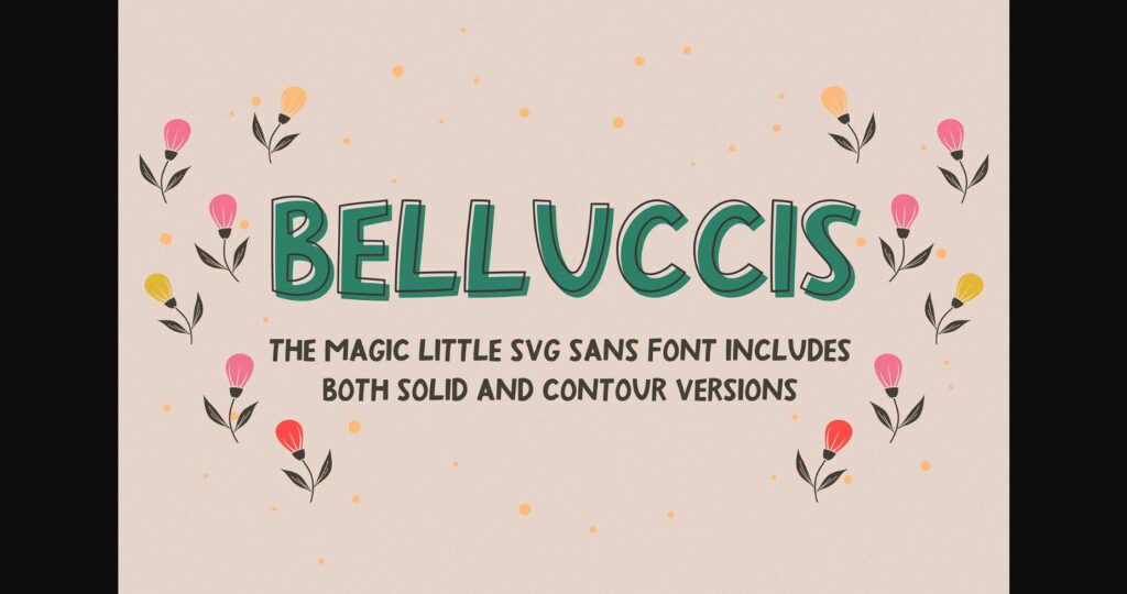 Belluccis Font Poster 3