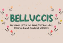 Belluccis Font Poster 1