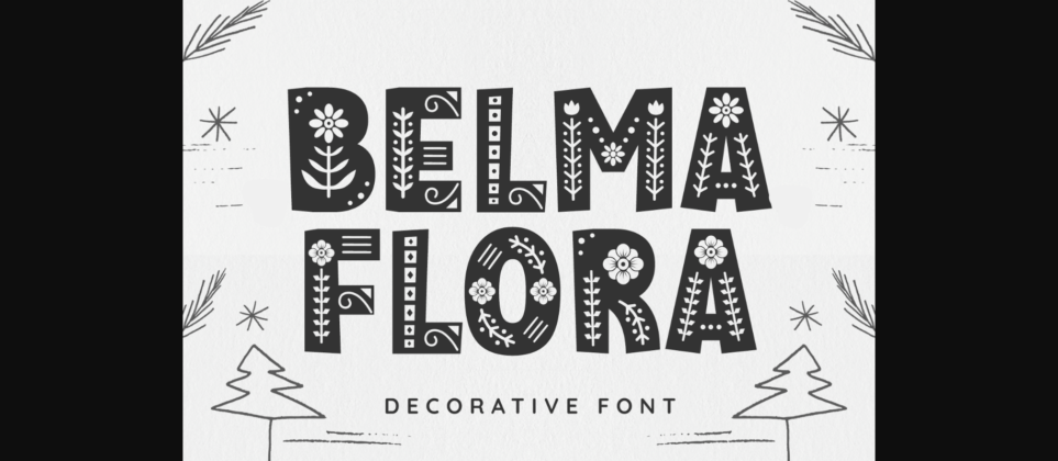 Belma Flora Font Poster 3