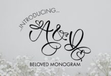 Beloved Monogram Font Poster 1