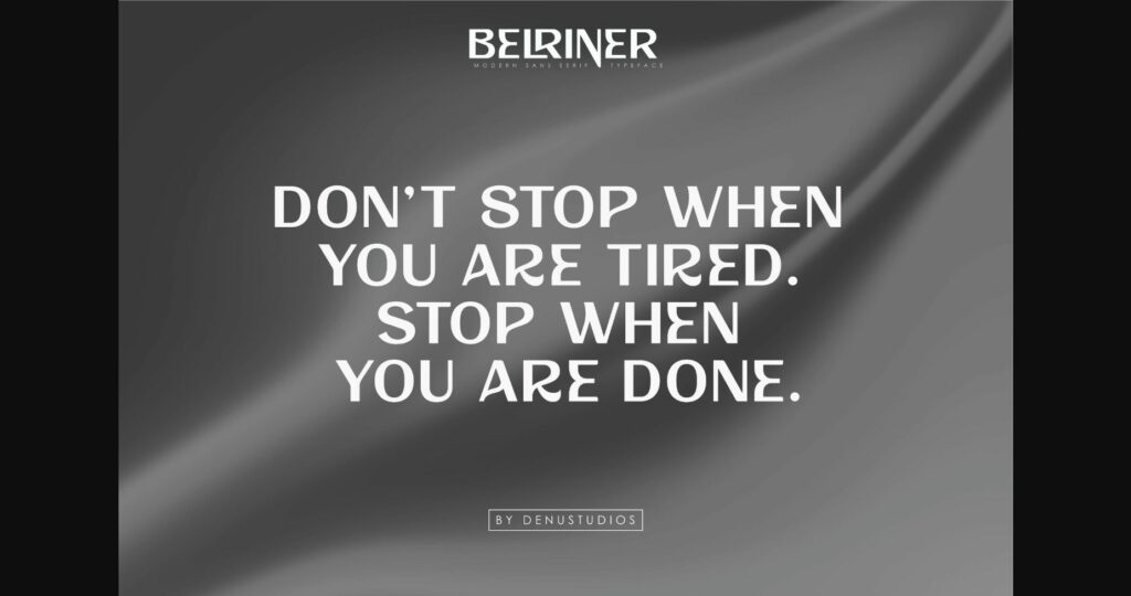 Belriner Font Poster 7