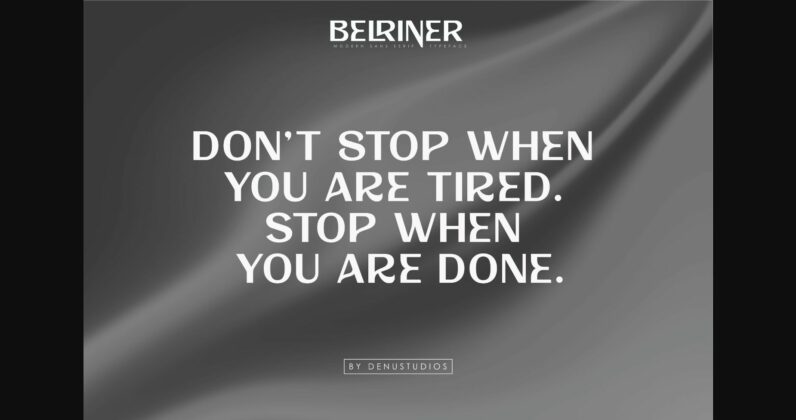 Belriner Font Poster 7