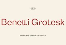 Benetti Grotesk Font Poster 1