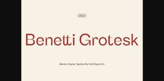 Benetti Grotesk Font Poster 1