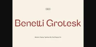 Benetti Grotesk Font Poster 1