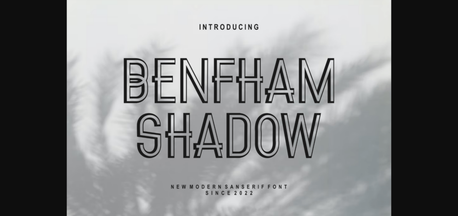 Benfham Shadow Font Poster 3
