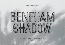 Benfham Shadow Font Poster 1