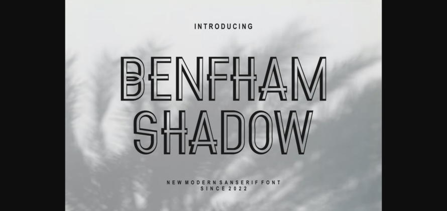 Benfham Shadow Font Poster 1