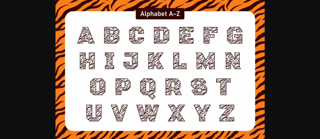 Bengal Tiger Font Poster 5