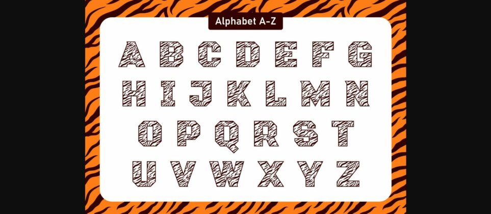 Bengal Tiger Font Poster 5