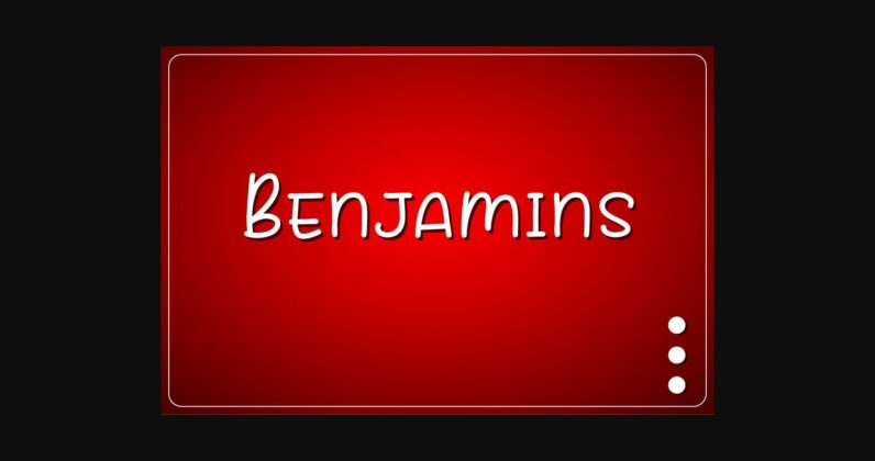 Benjamins Font Poster 1