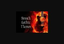 Bensch Gothic Flames Font Poster 1