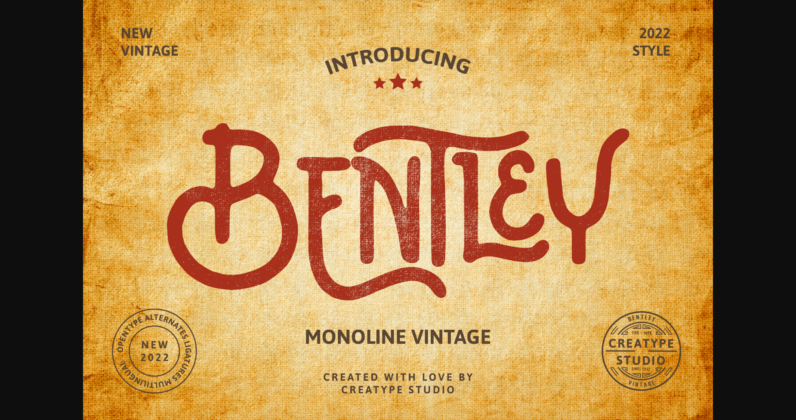Bentley Font Poster 3