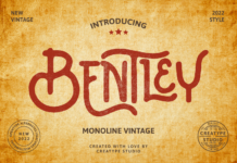 Bentley Font Poster 1