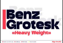 Benz Grotesk Font Poster 1