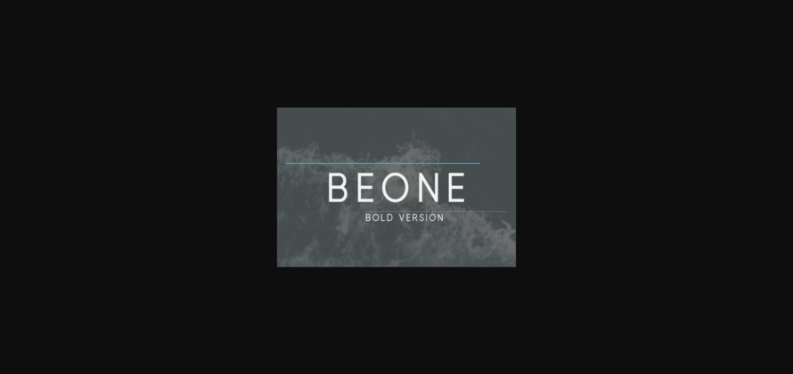 Beone Bold Font Poster 3