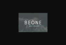 Beone Bold Font Poster 1