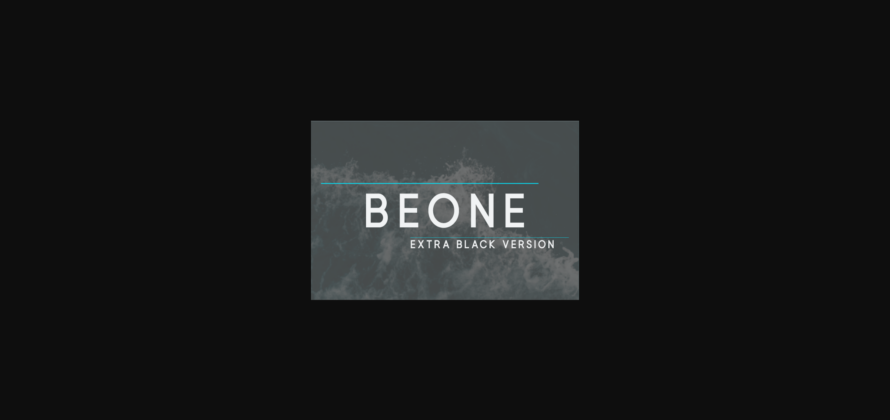 Beone Extra Black Font Poster 3