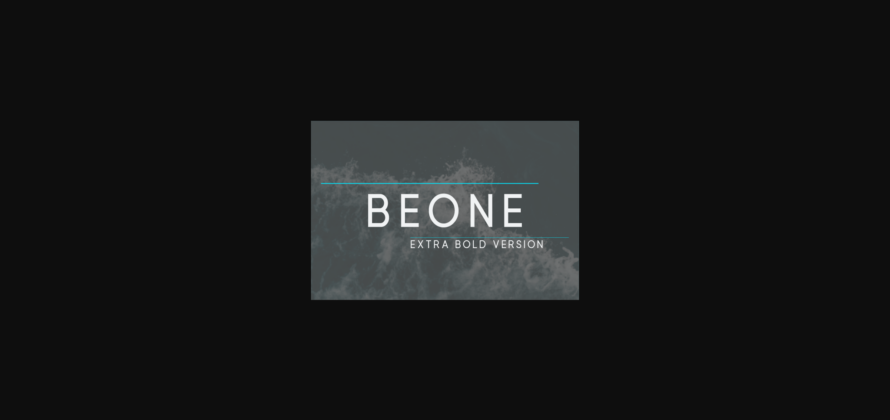 Beone Extra Bold Font Poster 3