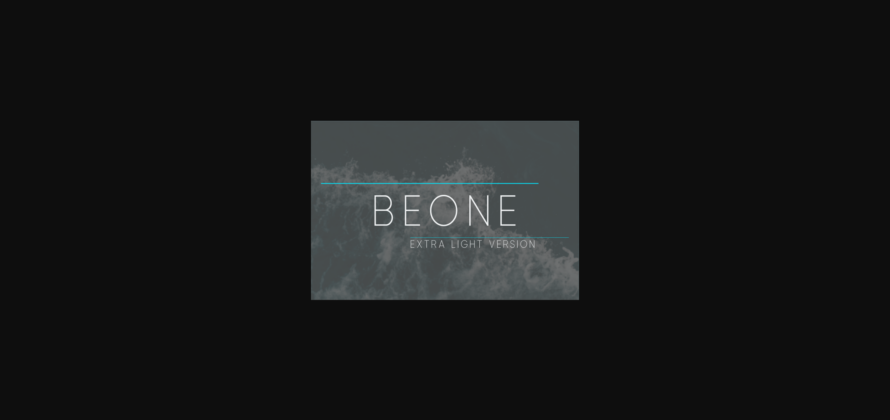 Beone Extra Light Font Poster 3