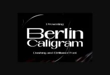 Berlin Caligram Font Berlin Caligram Font Poster 1