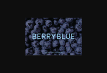 Berryblue Font Poster 1