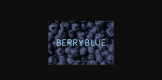 Berryblue Font Poster 1