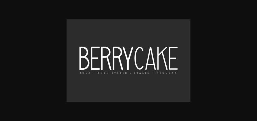 Berrycake Font Poster 3