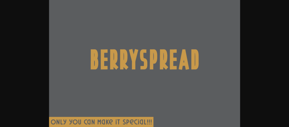 Berryspread Font Poster 3