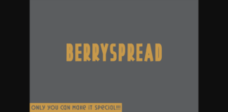 Berryspread Font Poster 1