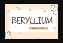 Beryllium Font Poster 1