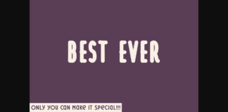 Best Ever Font Poster 1