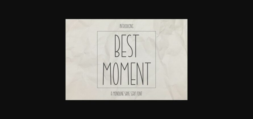 Best Moment Font Poster 3