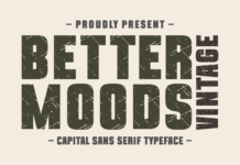 Better Moods Vintage Font Poster 1