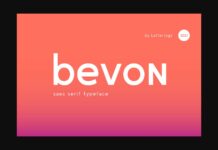 Bevon Font Poster 1