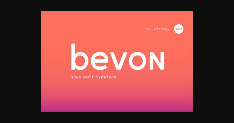 Bevon Font Poster 1