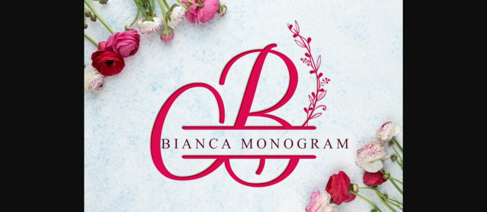 Bianca Monogram Font Poster 3