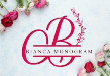 Bianca Monogram Font Poster 1