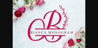 Bianca Monogram Font Poster 1