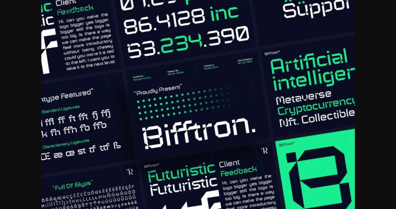 Bifftron Font Poster 3