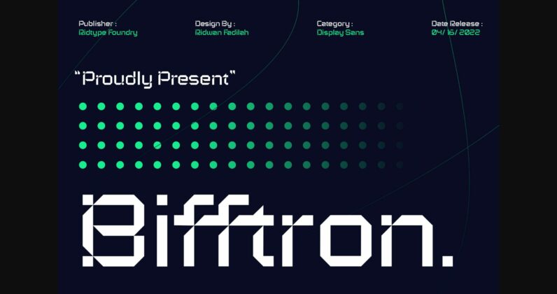 Bifftron Font Poster 4