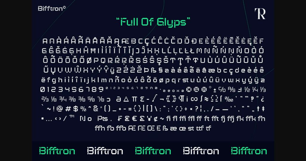 Bifftron Font Poster 11
